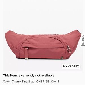Used Lululemon Fanny Pack! Cherry Tint Color!